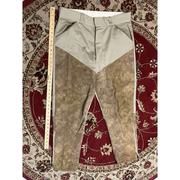 Vintage Abercrombie & Fitch 1950’s Canvas/ Leather Front Hunting Outdoor Pants